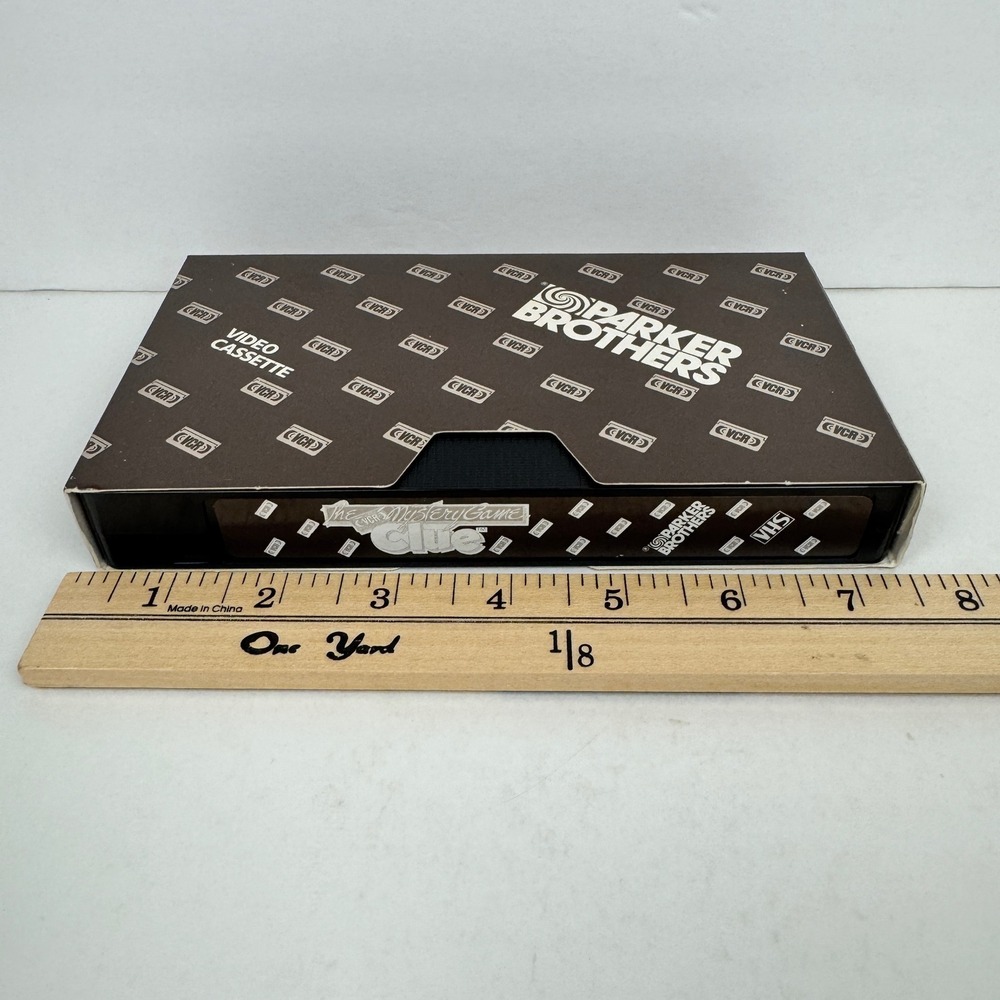 Vtg 1985 Clue VCR Mystery Game Replacement VHS Tape w Orig Box Sleeve  READ